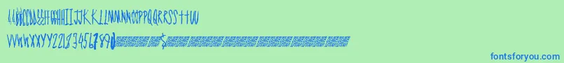 Graphmaster Font – Blue Fonts on Green Background