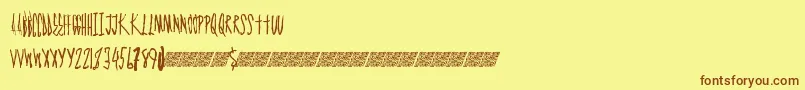 Graphmaster Font – Brown Fonts on Yellow Background