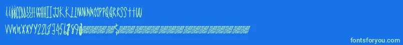 Graphmaster Font – Green Fonts on Blue Background