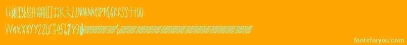 Graphmaster Font – Green Fonts on Orange Background