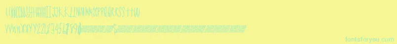 Czcionka Graphmaster – zielone czcionki na żółtym tle