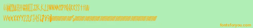 Graphmaster Font – Orange Fonts on Green Background