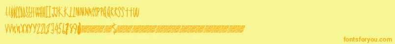 Graphmaster Font – Orange Fonts on Yellow Background