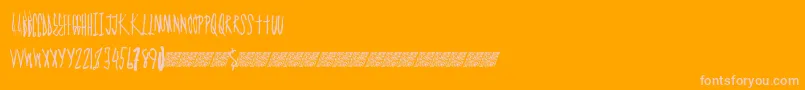Graphmaster Font – Pink Fonts on Orange Background