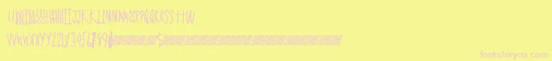 Graphmaster Font – Pink Fonts on Yellow Background