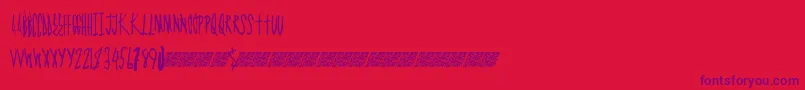 フォントGraphmaster – 赤い背景に紫のフォント