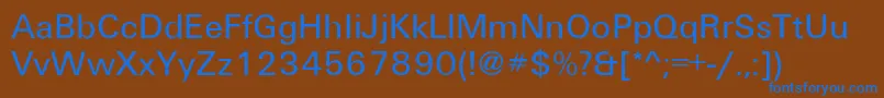 GalaxanLight Font – Blue Fonts on Brown Background