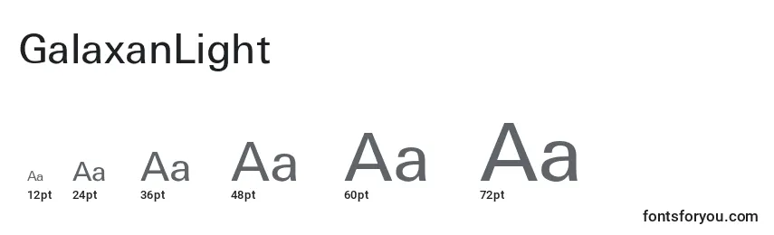 GalaxanLight Font Sizes