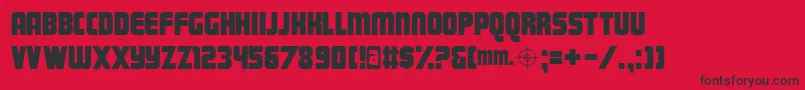 フォントMagnum ffy – 赤い背景に黒い文字