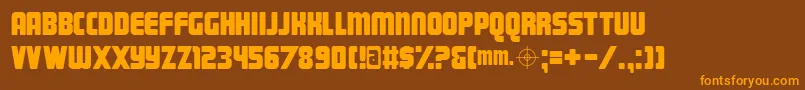 Magnum ffy Font – Orange Fonts on Brown Background