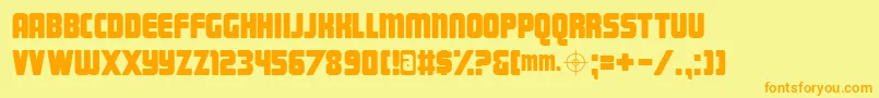 Czcionka Magnum ffy – pomarańczowe czcionki na żółtym tle