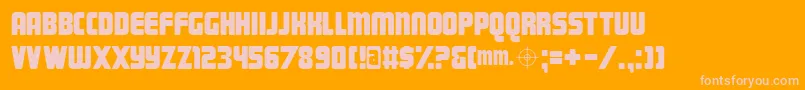 More about Magnum ffy Font Magnum ffy Font – Pink Fonts on Orange Background