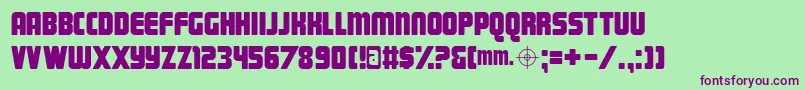 Magnum ffy-fontti – violetit fontit vihreällä taustalla