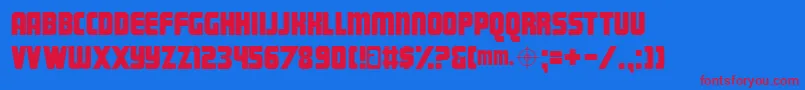 Magnum ffy Font – Red Fonts on Blue Background