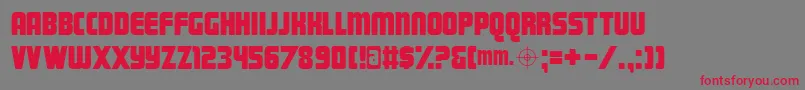 Magnum ffy Font – Red Fonts on Gray Background
