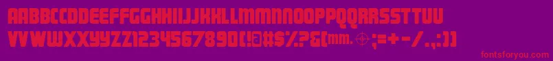 Magnum ffy Font – Red Fonts on Purple Background