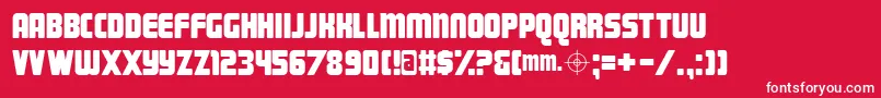 Magnum ffy Font – White Fonts on Red Background