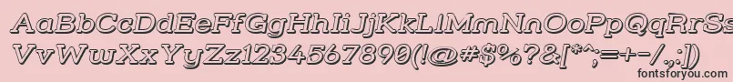 Strslw3i Font – Black Fonts on Pink Background