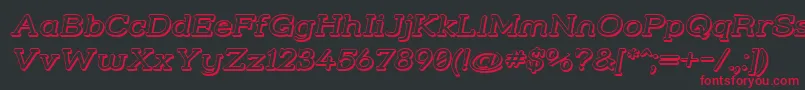 Strslw3i Font – Red Fonts on Black Background