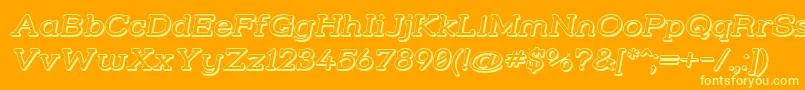 Strslw3i Font – Yellow Fonts on Orange Background