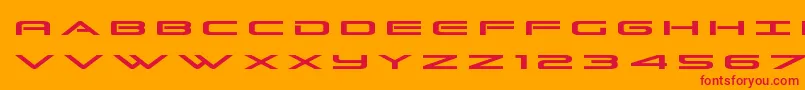 Grandsporttitle Font – Red Fonts on Orange Background
