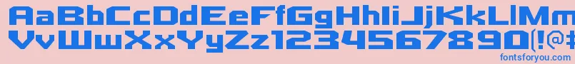 QuadrangleRegular Font – Blue Fonts on Pink Background