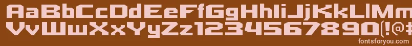 QuadrangleRegular Font – Pink Fonts on Brown Background