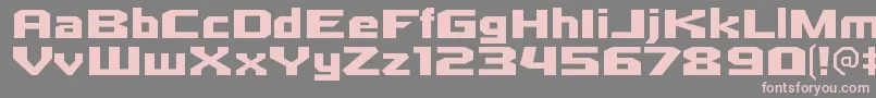 QuadrangleRegular Font – Pink Fonts on Gray Background