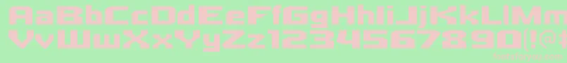 QuadrangleRegular Font – Pink Fonts on Green Background