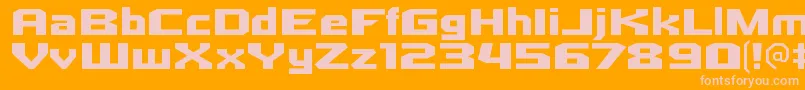 QuadrangleRegular Font – Pink Fonts on Orange Background