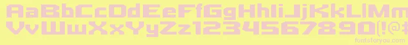 QuadrangleRegular Font – Pink Fonts on Yellow Background