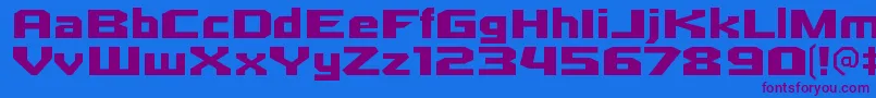 QuadrangleRegular-Schriftart – Violette Schriften auf blauem Hintergrund