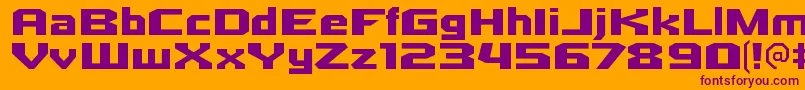 QuadrangleRegular Font – Purple Fonts on Orange Background