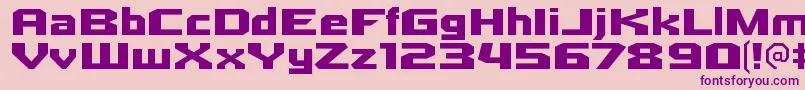 QuadrangleRegular Font – Purple Fonts on Pink Background