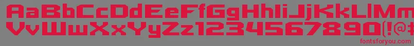 QuadrangleRegular Font – Red Fonts on Gray Background