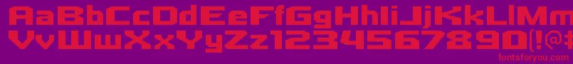 QuadrangleRegular Font – Red Fonts on Purple Background