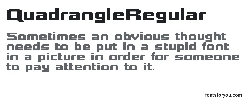 QuadrangleRegular フォントのレビュー