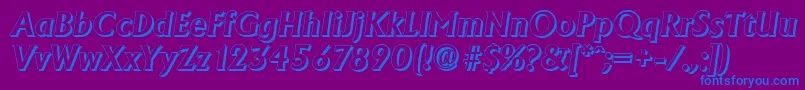 AdelonshadowBolditalic Font – Blue Fonts on Purple Background