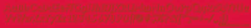 AdelonshadowBolditalic Font – Brown Fonts on Red Background