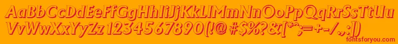 Police AdelonshadowBolditalic – polices rouges sur fond orange