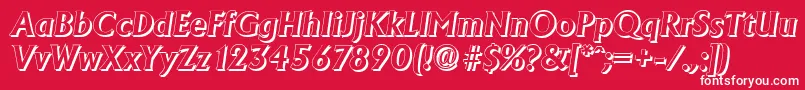 フォントAdelonshadowBolditalic – 赤い背景に白い文字