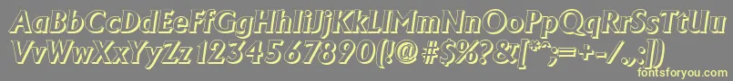 AdelonshadowBolditalic Font – Yellow Fonts on Gray Background