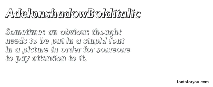 Review of the AdelonshadowBolditalic Font