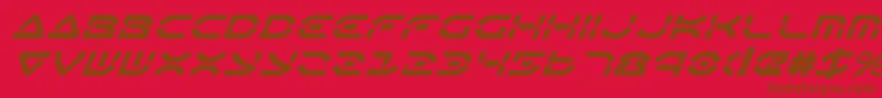 OberonDeuxItalic Font – Brown Fonts on Red Background
