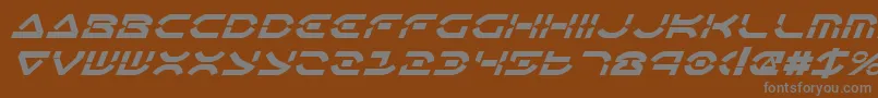 Fonte OberonDeuxItalic – fontes cinzas em um fundo marrom