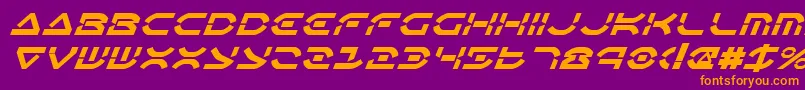 Шрифт OberonDeuxItalic – оранжевые шрифты на фиолетовом фоне