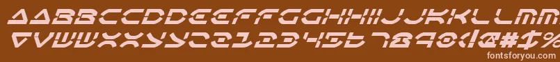 Police OberonDeuxItalic – polices roses sur fond brun
