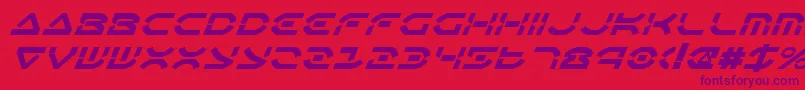 OberonDeuxItalic Font – Purple Fonts on Red Background