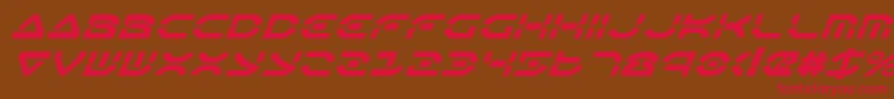 OberonDeuxItalic Font – Red Fonts on Brown Background