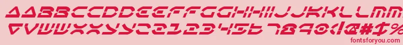 OberonDeuxItalic Font – Red Fonts on Pink Background